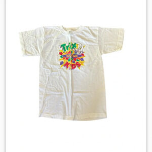 Vintage NWOT Trix For Kids White T-shirt size Large unisex